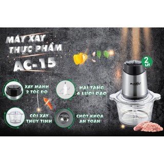 Máy xay thực phẩm 2L Magic Eco AC15 / A001 Hàng Chính Hãng Bảo Hành 6 tháng