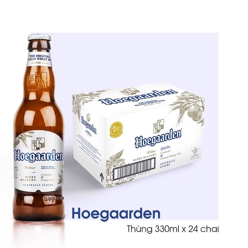 GIAO HOẢ TỐC HN BIA HOEGAARDEN WHITE 24 Lon/Chai x 330ml | Bia lúa mỳ Bỉ bán chạy nhất Thế Giới