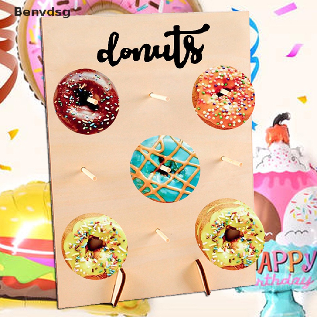 Benvdsg &gt; Giá Đỡ Bảng Treo Tường Bằng Gỗ Hình Bánh Donut Trang Trí Đám Cưới Có Thể Tháo Rời