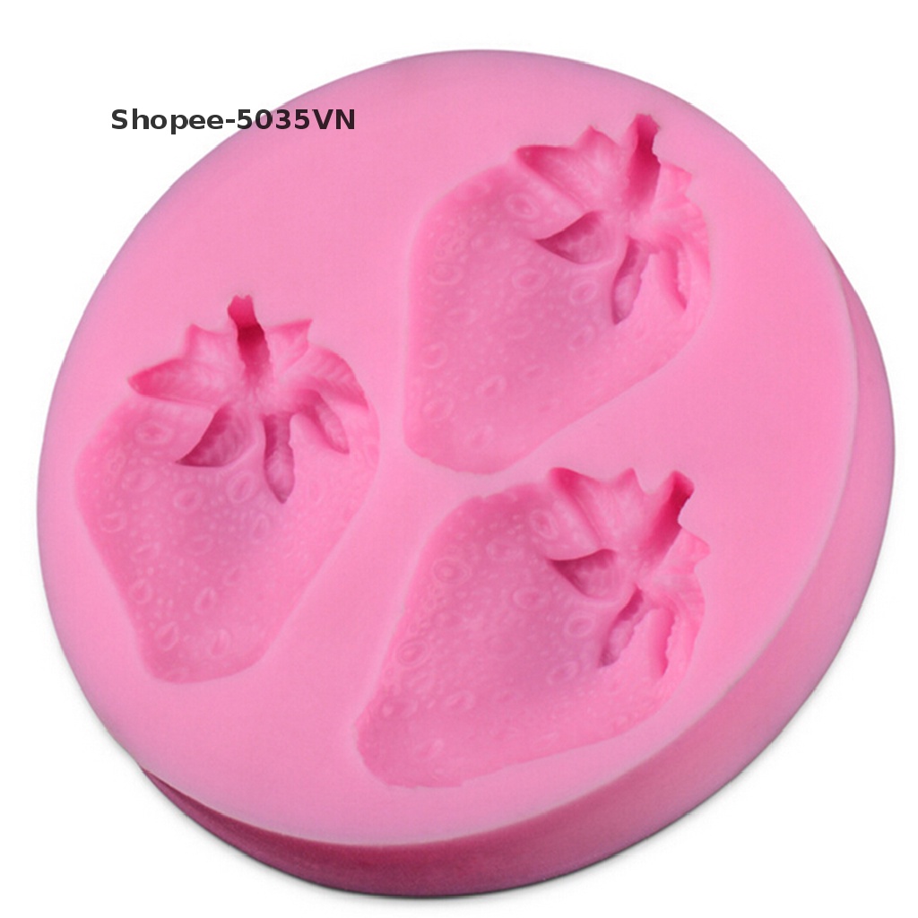 Khuôn Silicone Làm Bánh / Xà Phòng Hình Trái Dâu Xinh Xắn 1.vn
