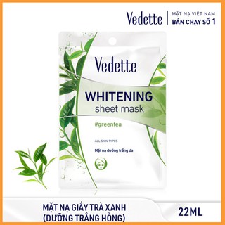 ❤️ MẶT NẠ GIẤY TRẮNG DA TRÀ XANH 22ml VEDETTE