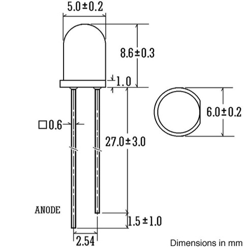 Combo 100 - Led Phủ Màu 3mm / 5mm - Vàng , đỏ, xanh lá , xanh dương , Trắng