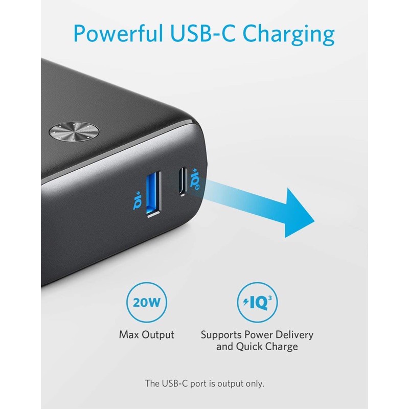 Pin sạc dự phòng KIÊM Củ sạc nhanh iPhone 12, iPad Pro ANKER A1623 (1C-1A) POWERCORE FUSION 10000mAh PiQ 3.0 Gen2 20W