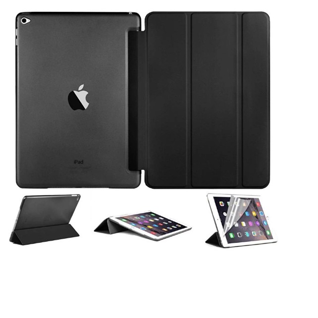 Bao da ốp lưng iPad Air 2 tắt mở màn hình (Black) – Phukienchobanvip