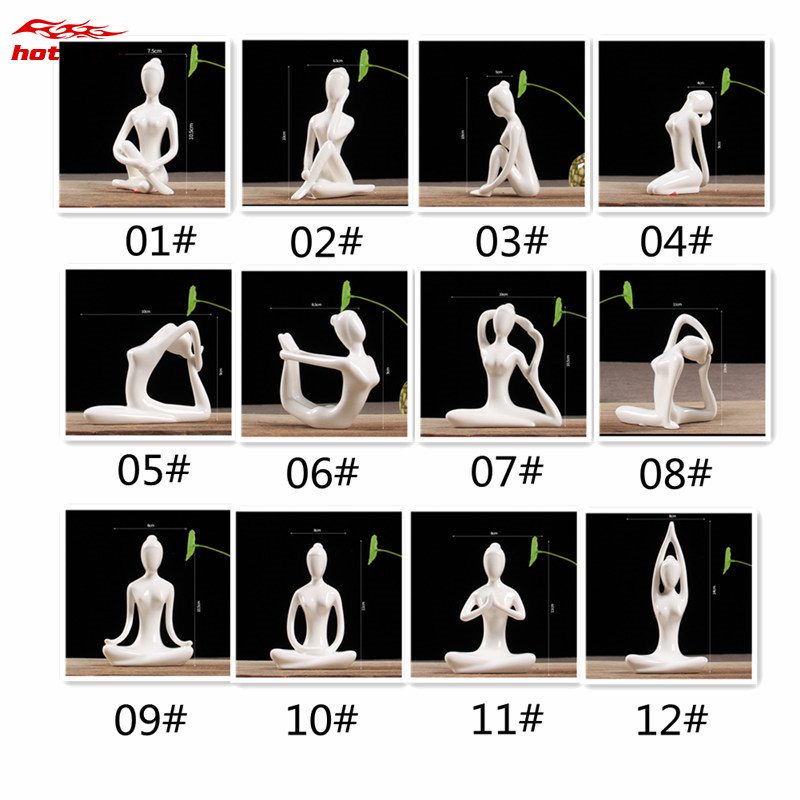 HW Đồ trang trí Tượng Người Tập Yoga Bằng Gốm Sáng Tạo | BigBuy360 - bigbuy360.vn