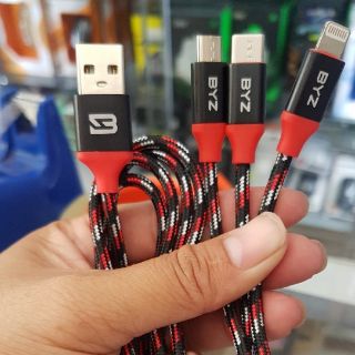 Cáp Sạc Dây Dù 3 Đầu BYZ BL-657