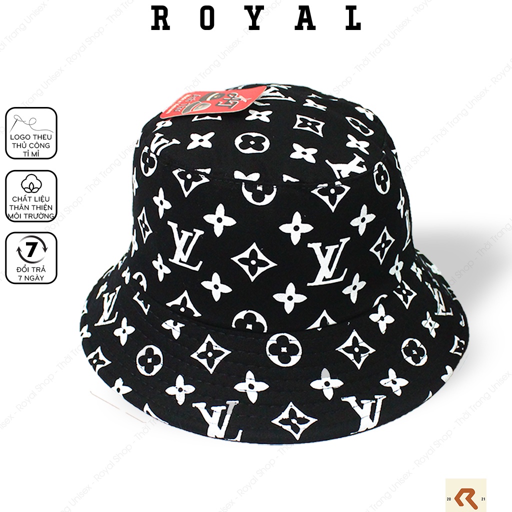 Mũ Bucket Nón Bucket Tai Bèo Nam Nữ Graffiti lv Vải Kaki louis vuitton Unisex - Royal Caps