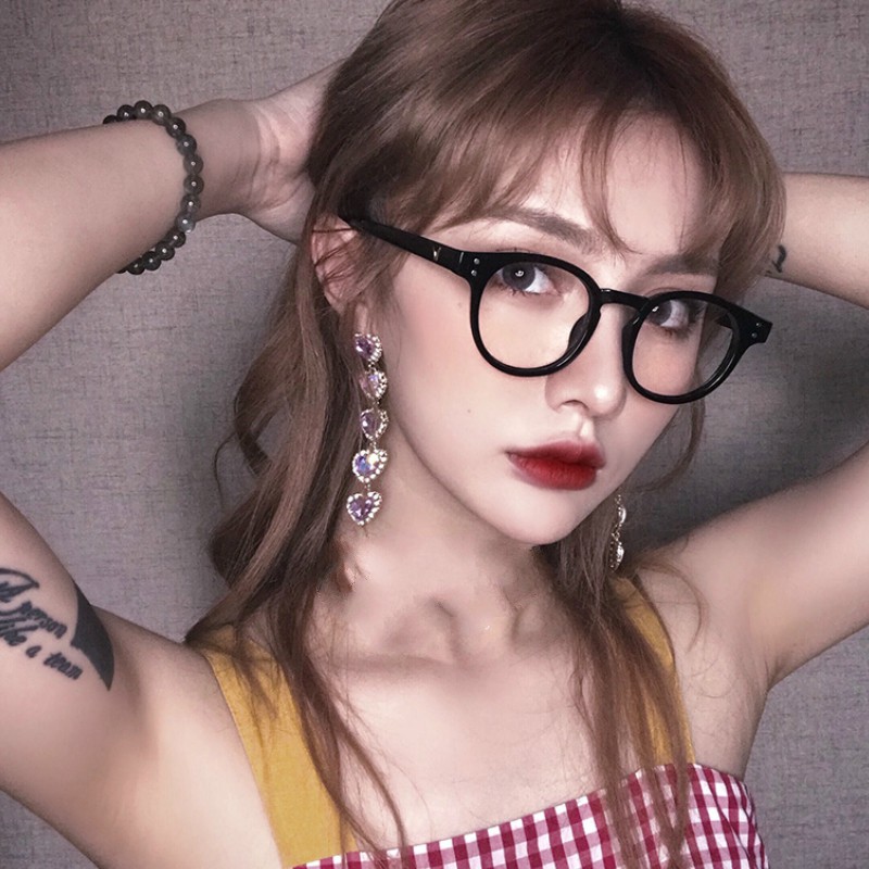 Mắt Kính Chống Bức Xạ Phong Cách vintage thời trang Hàn Quốc Cho Nữ