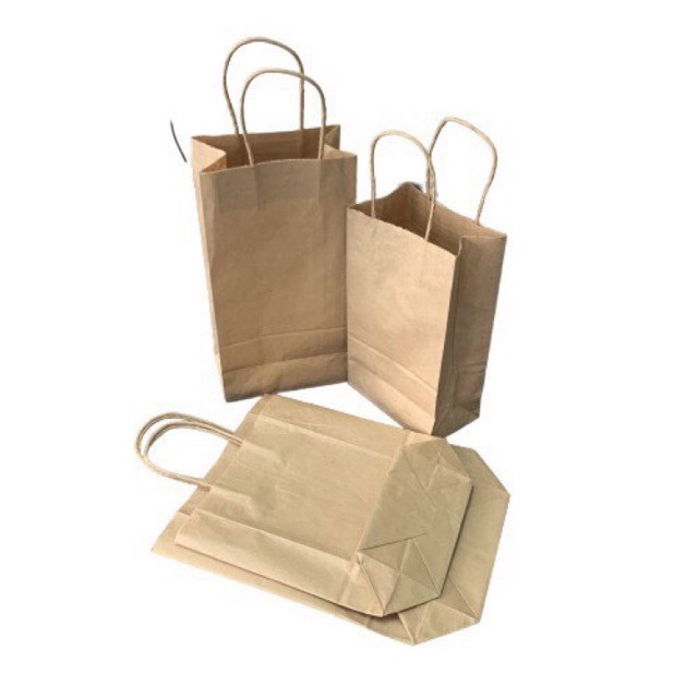 XẢ KHO - Túi giấy kraft, túi giấy xi măng có quai xách chỉ từ 1680đ/túi