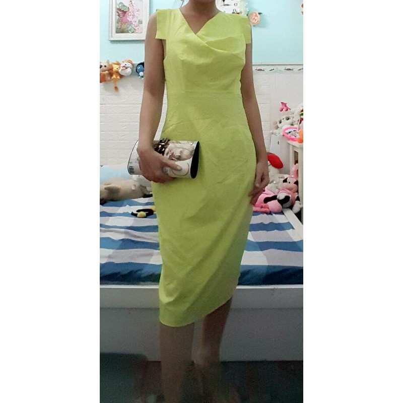 Thanh lý đầm body size M màu xanh chất  đẹp