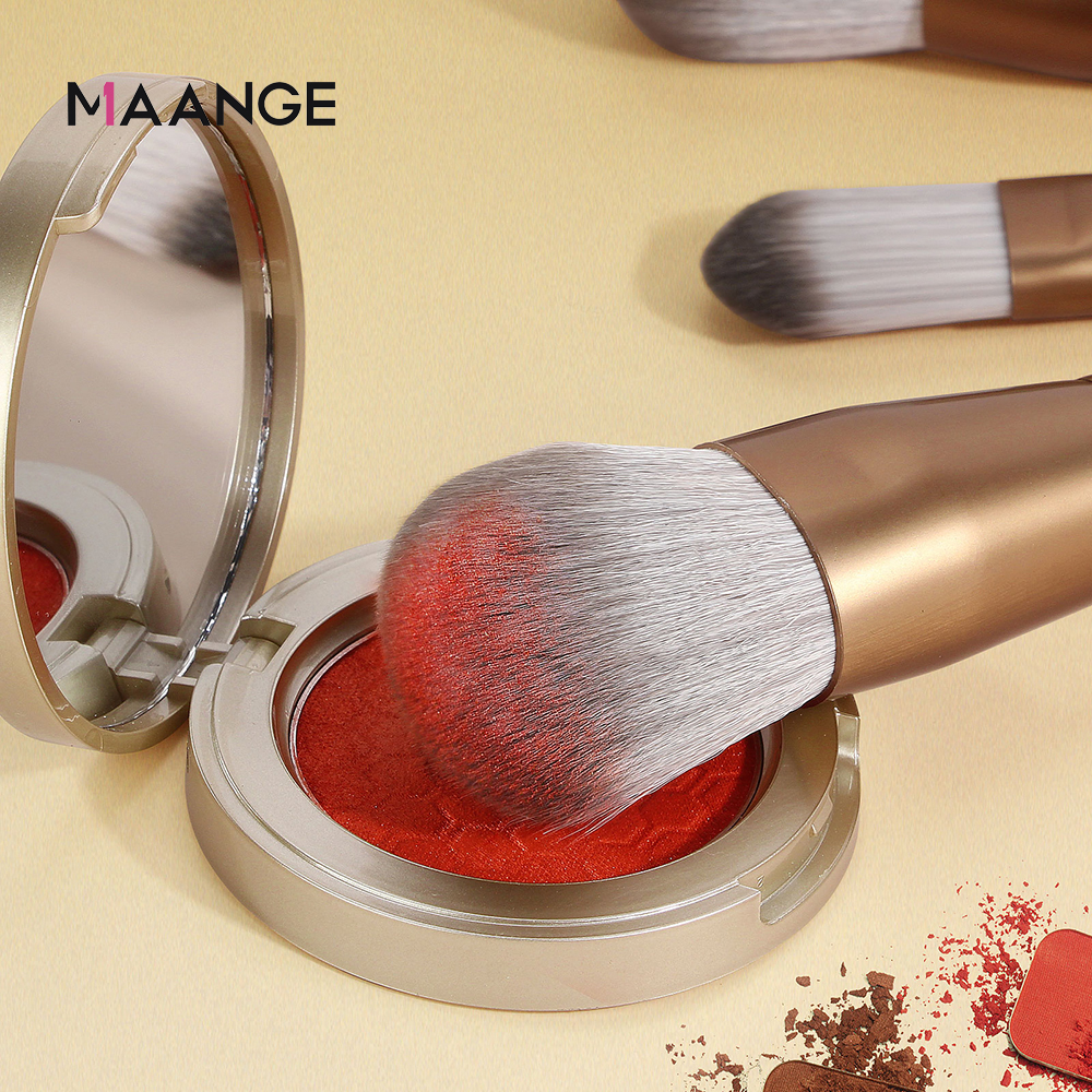 Bộ cọ trang điểm MAANGE 14 cái chuyên nghiệp cọ Makeup với xô đựng đồ