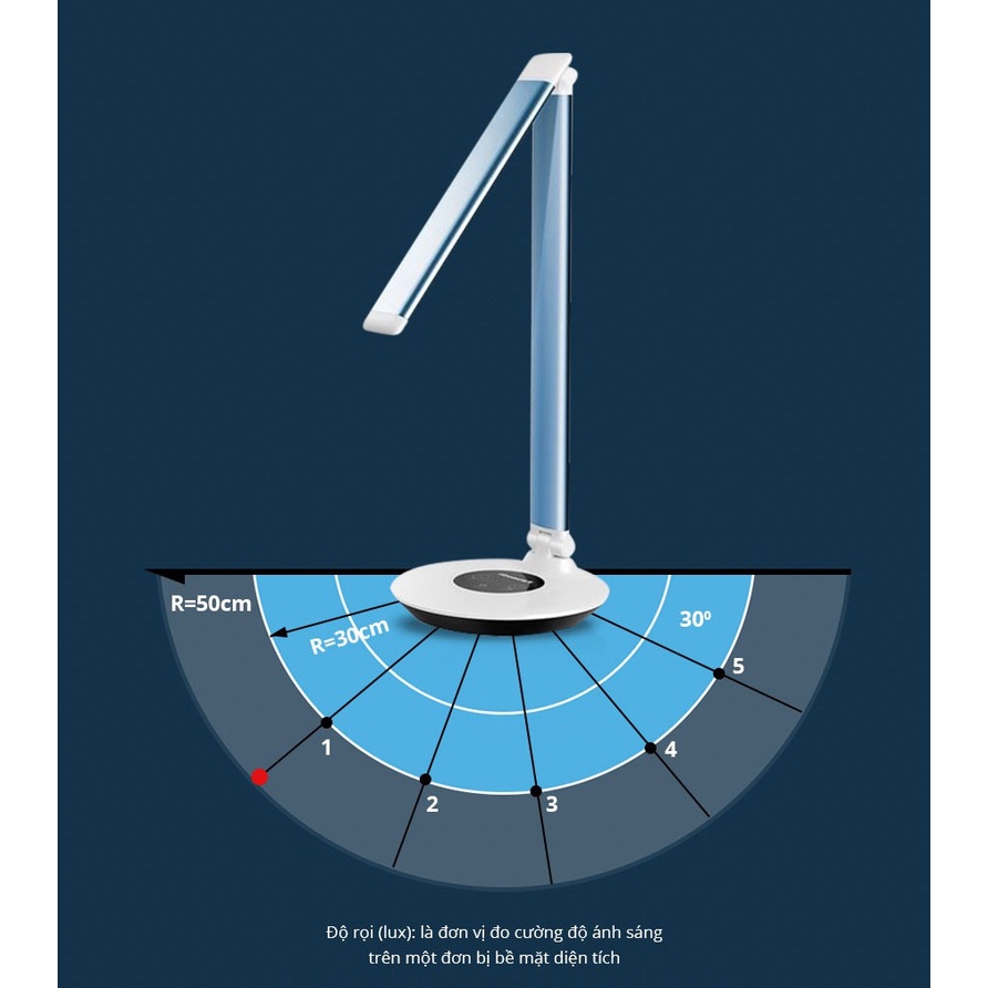 Đèn Bàn Panasonic Desk Stand 7W – Chip led RGO không ánh sáng xanh, tối ưu cường độ sáng cho mắt, chất liệu nhôm bền bỉ