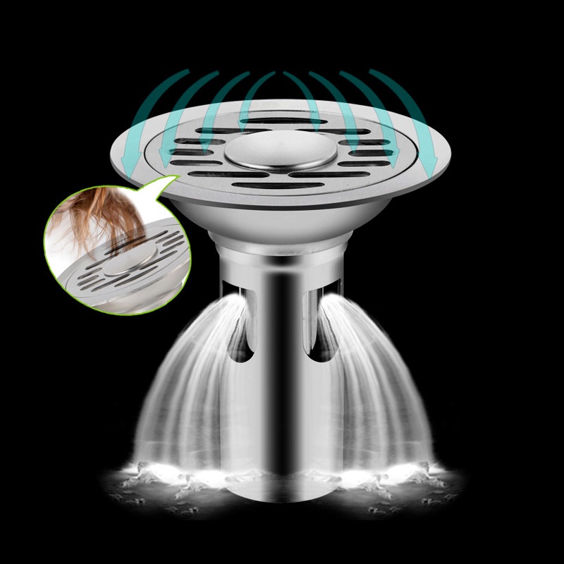 Lưới Lọc Rác Bồn Rửa Chén / Cống Thoát Nước Nhà Tắm Hình Tròn Bằng Thép Không Gỉ Chống Nghẹt