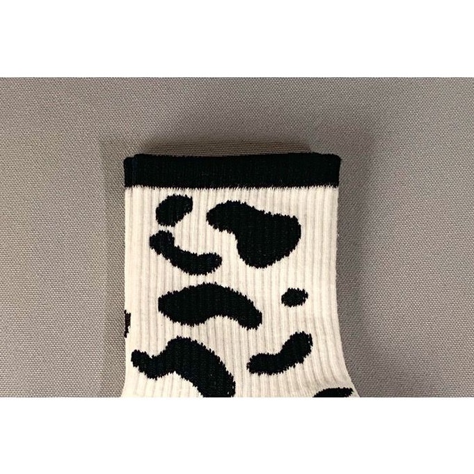Tất Vớ cotton Cổ Cao Kẻ Sọc Thời Trang Hàn Quốc Cho Nam Và Nữ