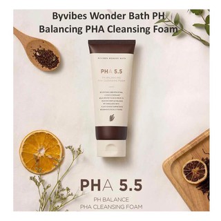 Sữa Rửa Mặt Byvibes Wonder Bath PHA 5.5 PH Balancing PHA Cleansing Foam 150ml