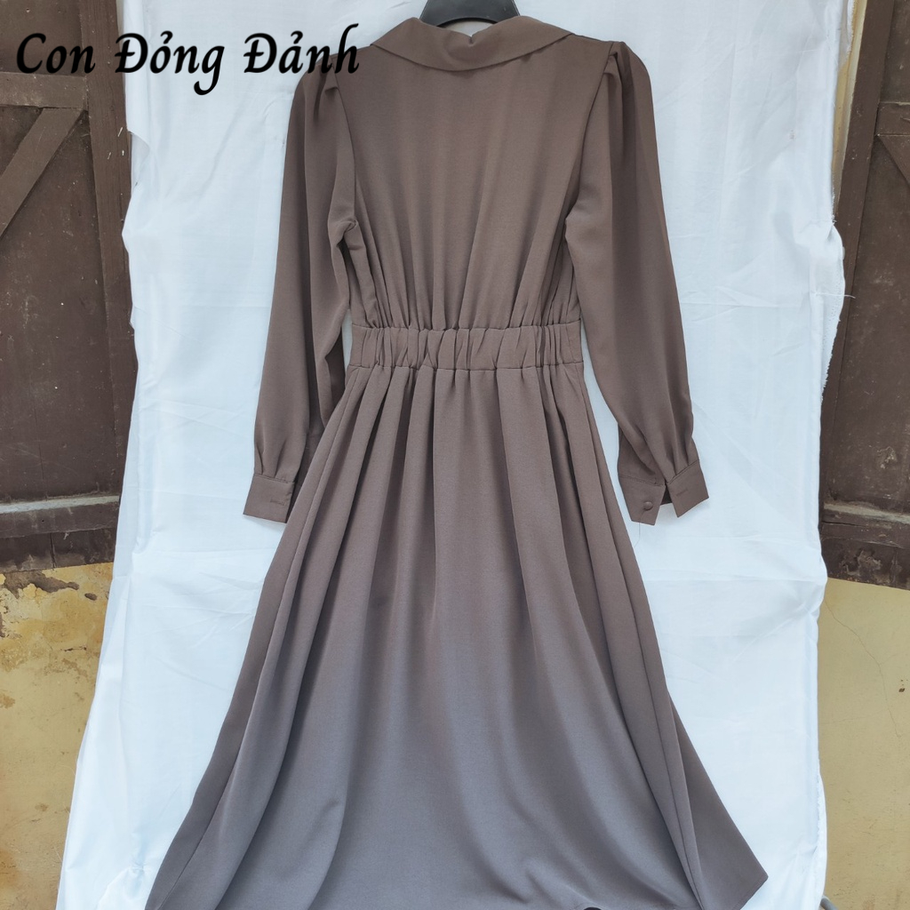 Váy voan thanh lịch dáng dài xếp ly con đỏng đảnh VD057