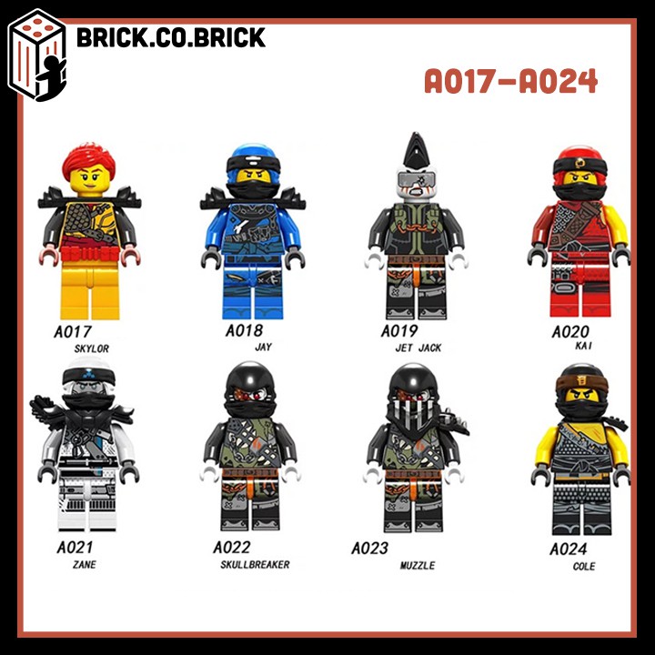 Ninja Phantom Đồ Chơi Lắp Ráp Minifigure Nhân Vật Hồ Ly Samurai Akita Zane Nya Kai Jay A017-A024