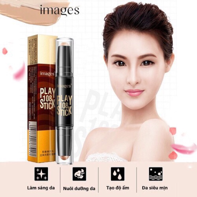Che khuyết điểm 2 đầu dạng bút  (bút tạo khối) làm che khuyết điểm hoàn hảo IMAGES HH-KĐ01 | BigBuy360 - bigbuy360.vn