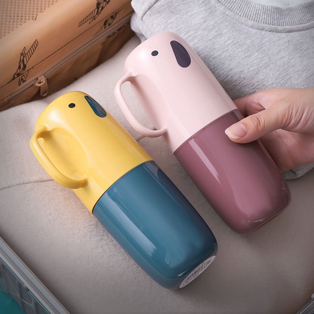 Hộp Đựng Bàn Chải Đánh Răng Hình Voi Hoạt Hình Tiện Dụng Mang Theo Du Lịch Cắm Trại