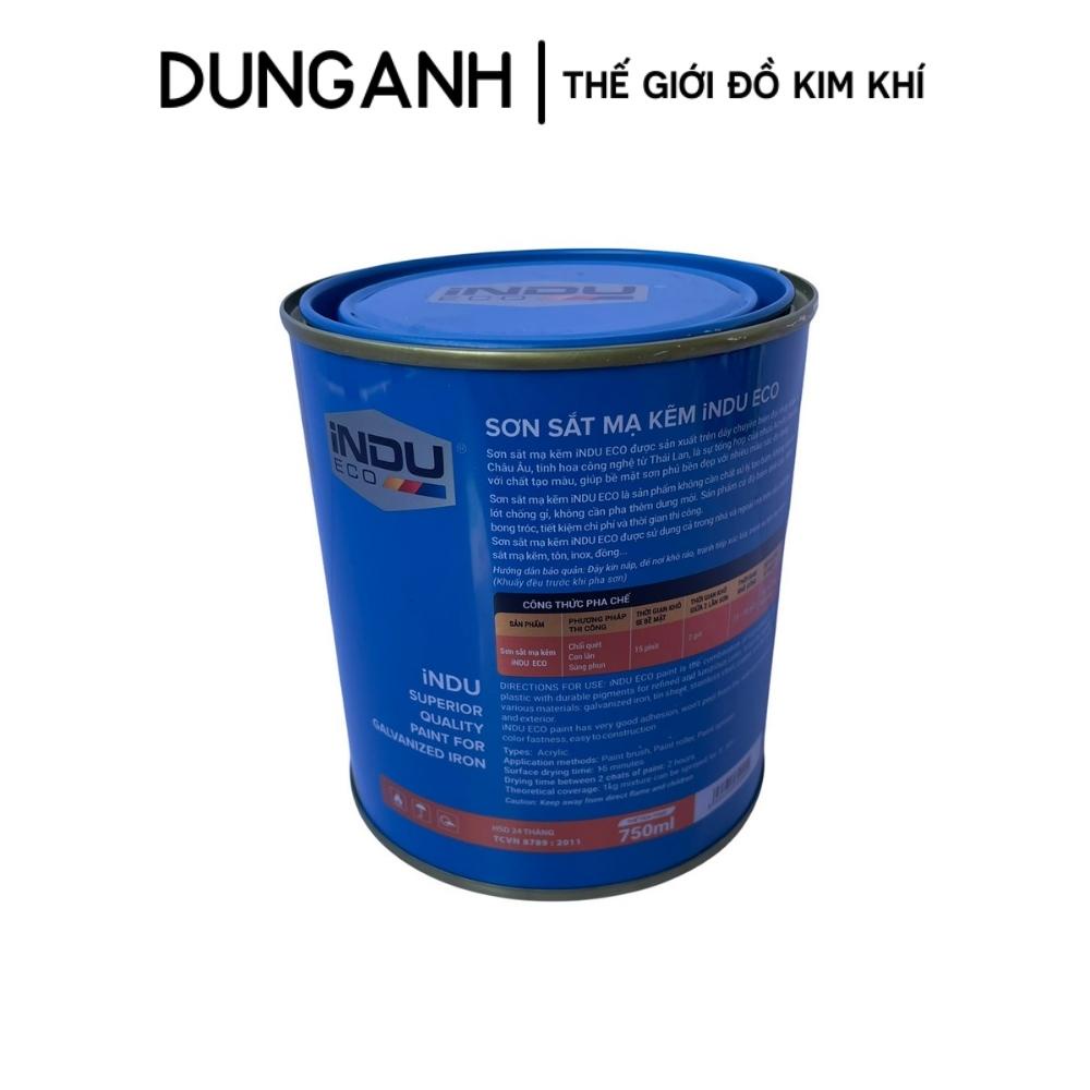 Sơn mạ kẽm Kim Khí Dung Anh sơn sắt mạ kẽm Indu hộp 750ml sơn kẽm chính hãng