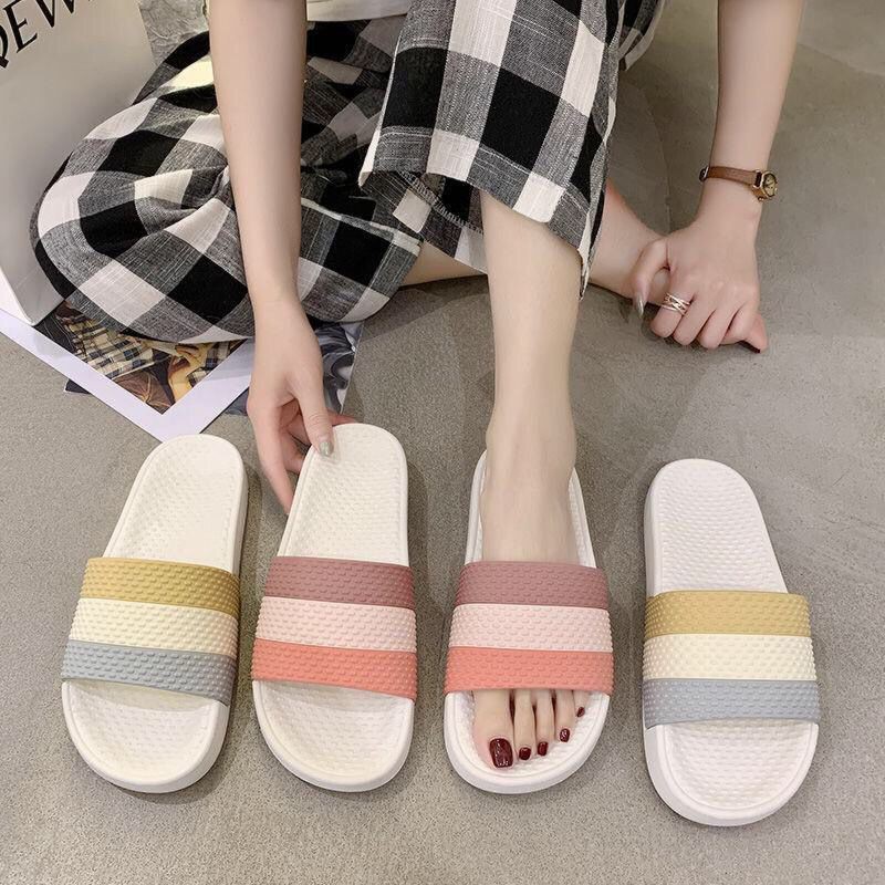 15T028 Dép quai ngang sọc mang tại nhà