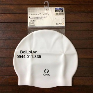 Mũ bơi silicone IGNIO - màu trắng