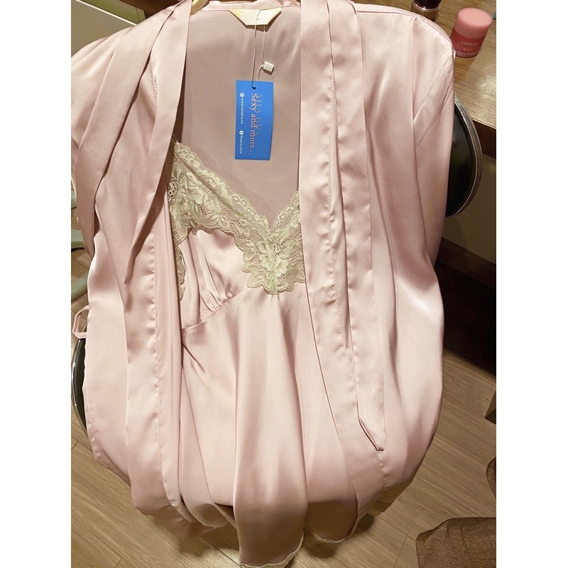 [Mã SKAMLTSM9 giảm 10% đơn 99K] Váy Ngủ Kèm Áo Choàng Sexy Xinh Đẹp Gợi Cảm Lụa Phối Ren 2 Dây Cao Cấp 💗 MIABRA 💗 M27 | BigBuy360 - bigbuy360.vn