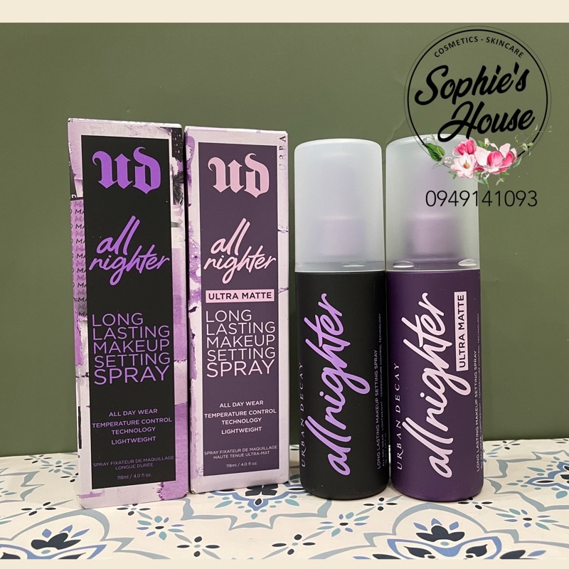 Xịt khoá nền Urban Decay All Nighter Long Lasting Makeup Setting Spray