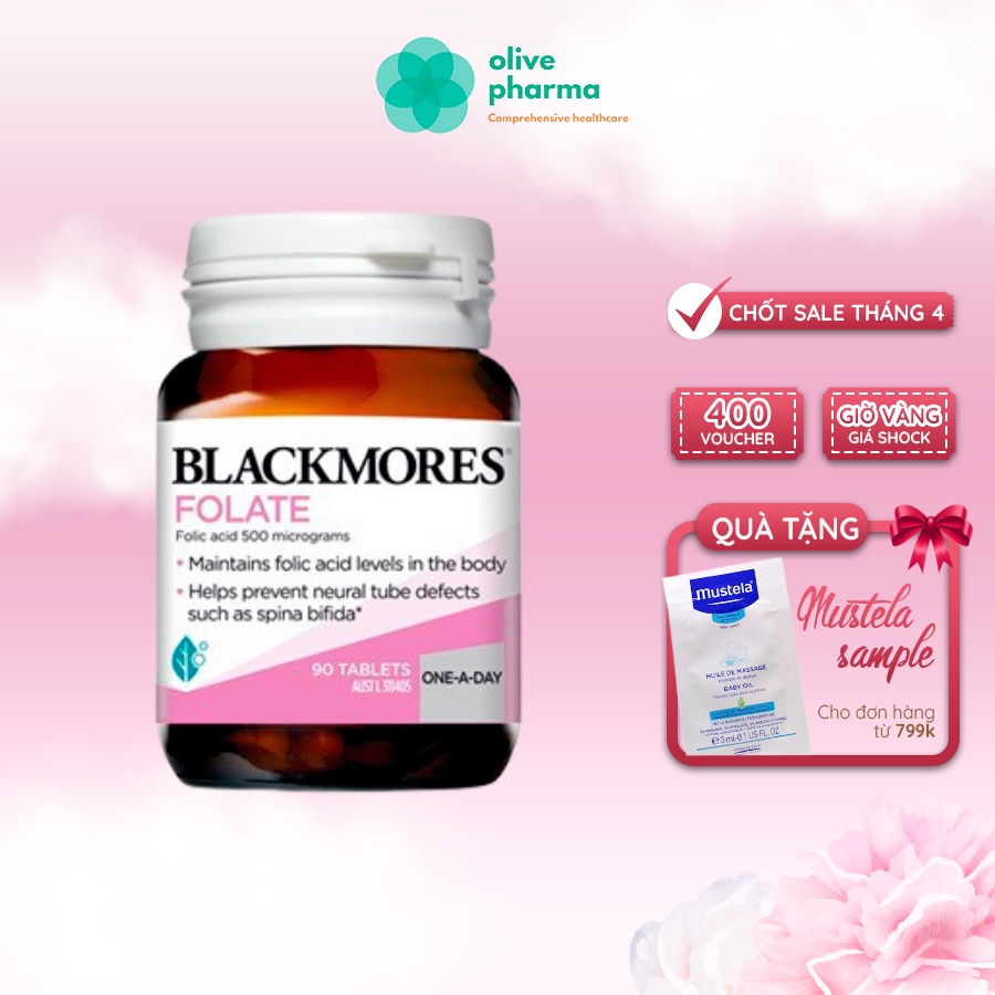 [ Chính Hãng ] Folate Blackmores 90 viên Úc ( Mẫu mới )