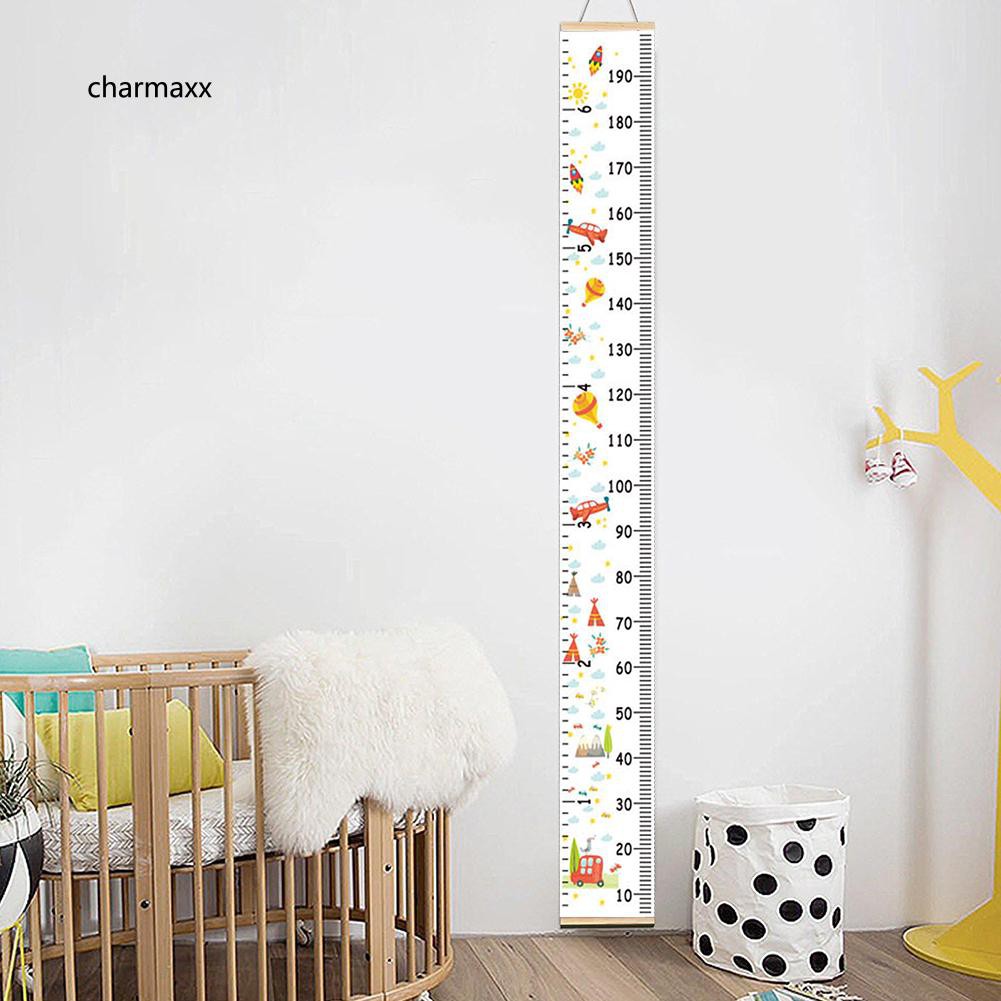 Thước vải canvas treo tường đo chiều cao cho bé