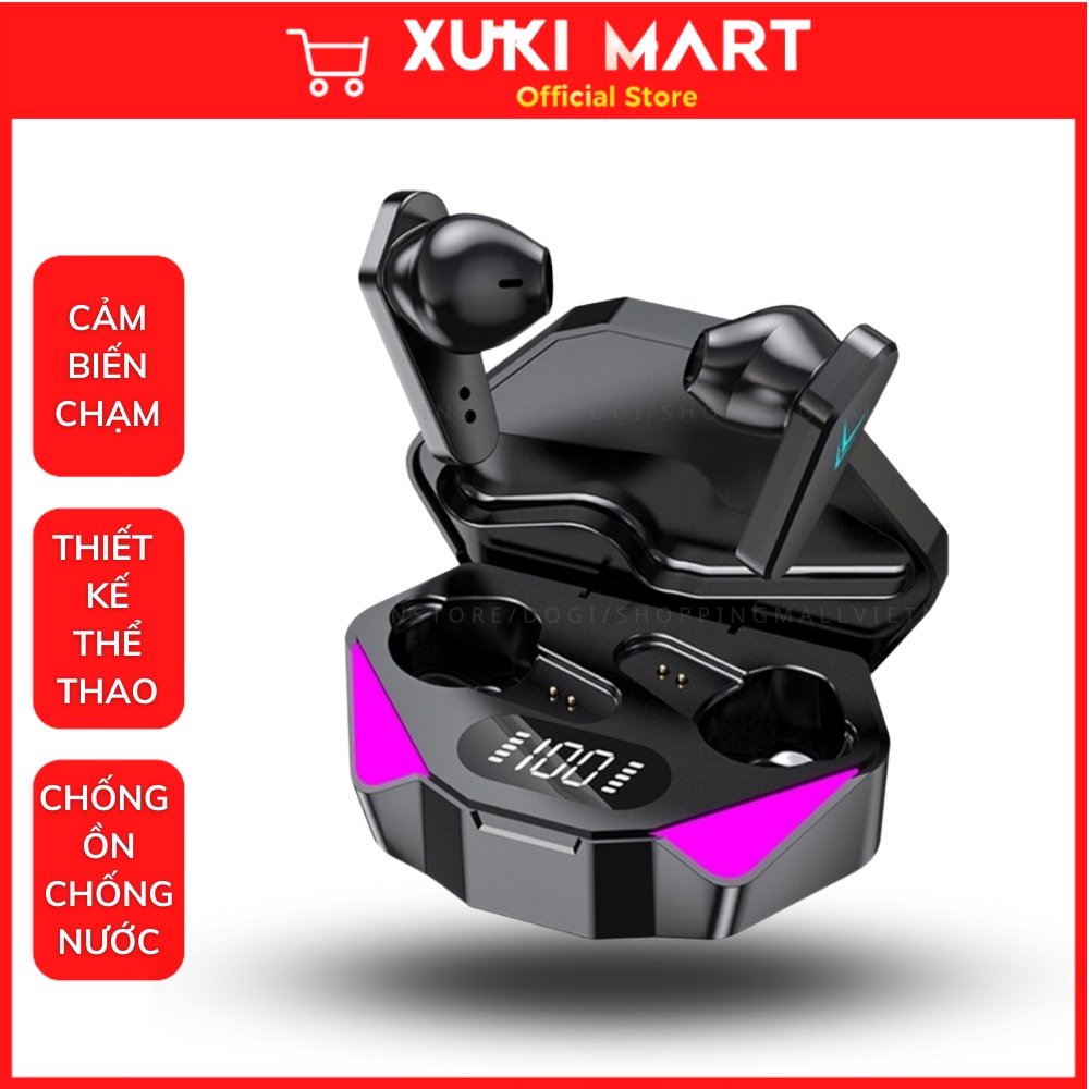 Tai nghe không dây gaming X15 TWS công nghệ Bluetooth 5.0 cảm biến chạm, không có độ trễ - XuKi Official