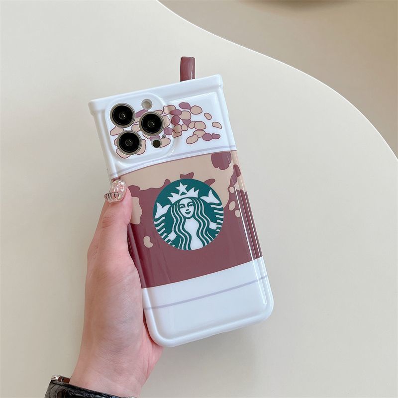STARBUCKS Ốp Điện Thoại Hình Ly Trà Sữa Cho iPhone 12 13 11 Pro Max X Xs Max Xr ryhf