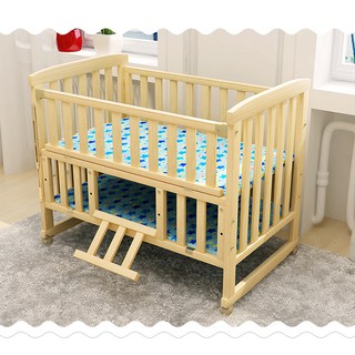 Cũi gỗ đa năng 2 tầng cho bé