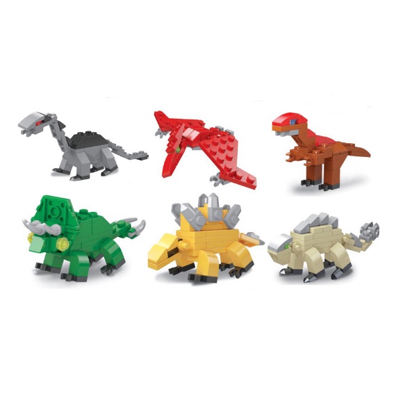 07028 Lego Xếp Hình Mini Khủng Long 6in1, 20+ PCS, Mẫu Quả Trứng