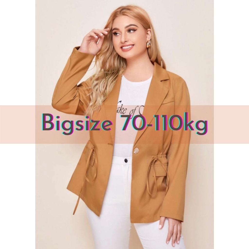 [BIGSIZE] ÁO KHOÁC VEST BLAZER MÀU VÀNG TRƠN THANH LỊCH 70-110KG - AK97