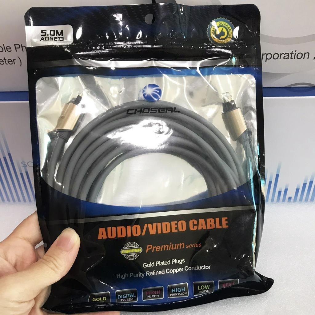 Dây quang học tín hiệu optical cao cấp dài 5m, hàng chính hãng choseal