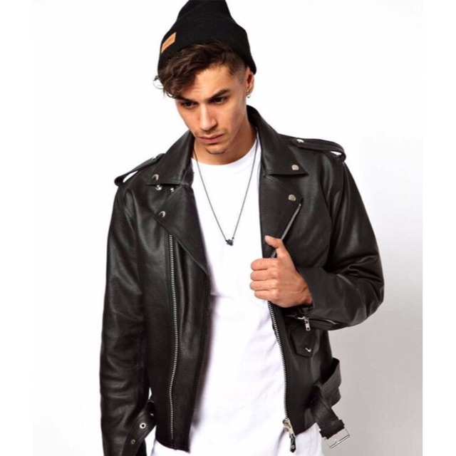 Image result for Áo khoác da biker