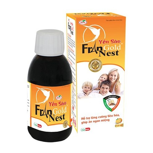 Siro yến sào Frangold Nest dinh dưỡng cho trẻ biếng ăn, gầy yếu, suy dinh dưỡng  lọ 120ml- Hộp 20 ống*10ml