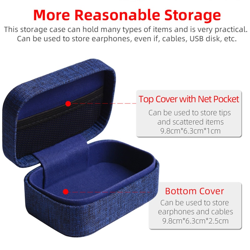 Hộp Đựng Tai Nghe Bằng Vải Canvas Cao Cấp Hấp Thụ Sốc Cho NX7 MK3 / TANCHJIM