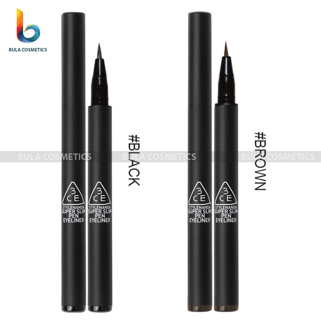 Bút Kẻ Mắt 3CE SUPER SLIM PEN EYE LINER Chống Thấm Nước, Không Lem, Không Trôi (Dễ Sử Dụng)