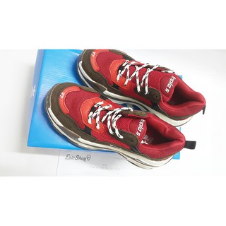 (Ảnh thật+Full box) Giày Balen Triple S đỏ đô