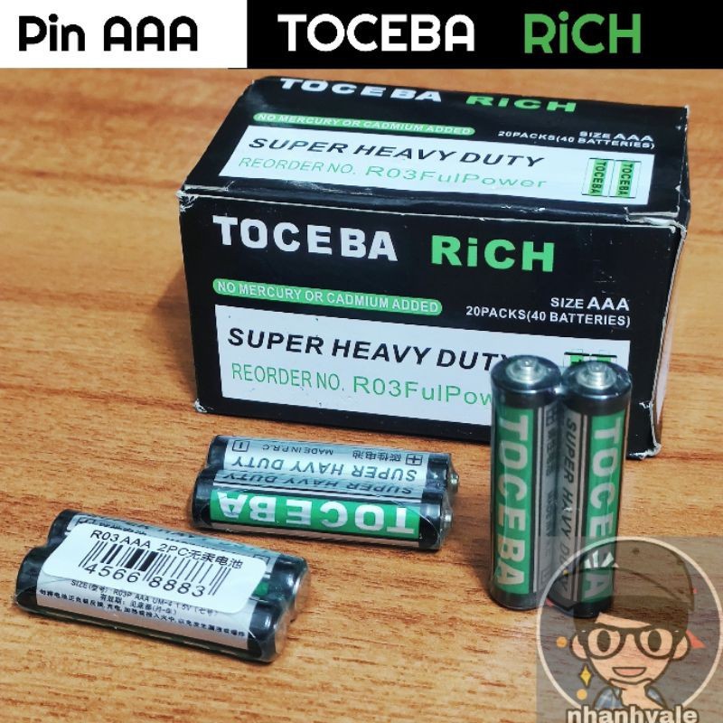 Hộp 40 Viên Pin AAA Toceba Cao Cấp