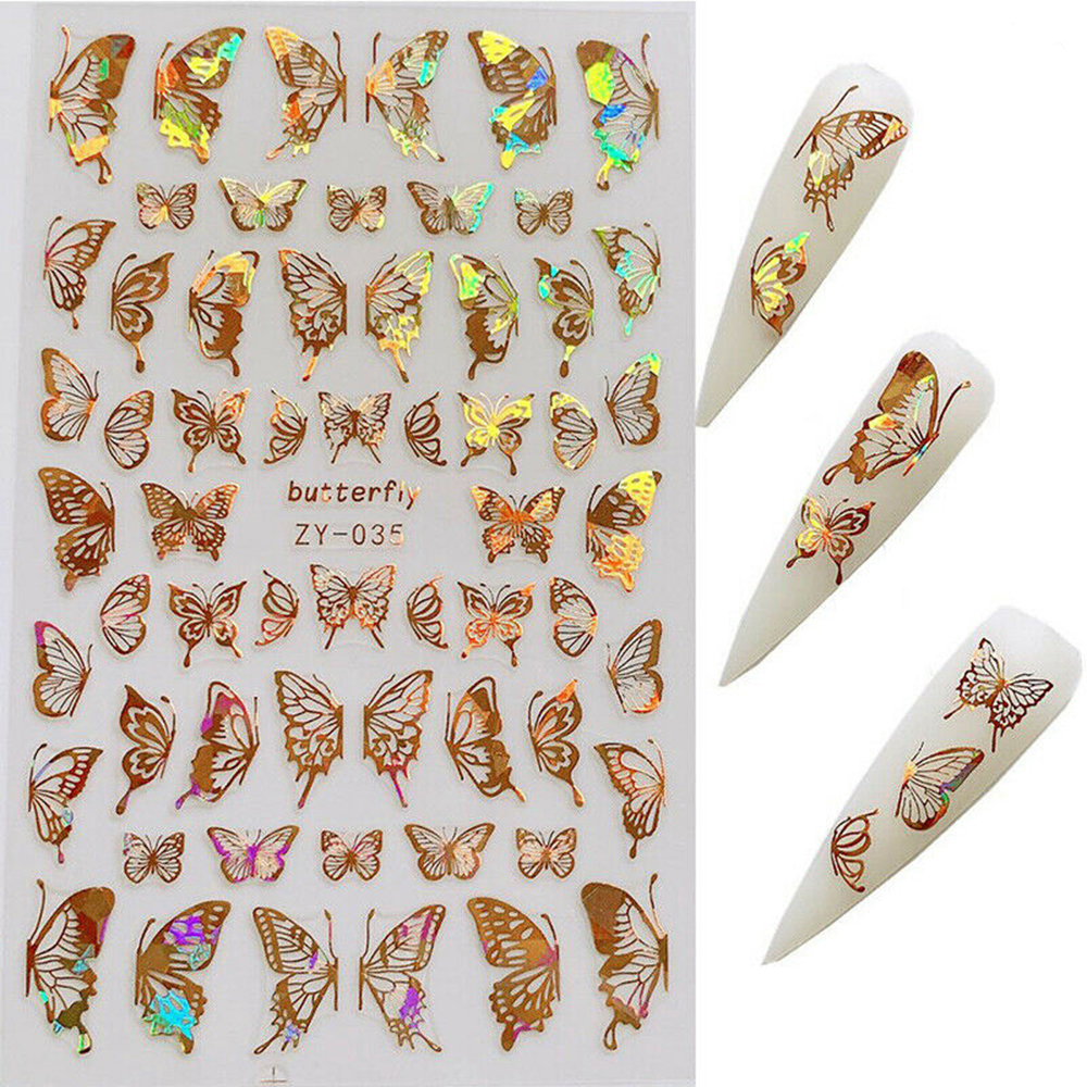 Sticker Dán Móng Tay Hình Bướm 3D Nhiều Màu Dễ Thương|Bộ Dụng Cụ Làm Móng Nghệ Thuật