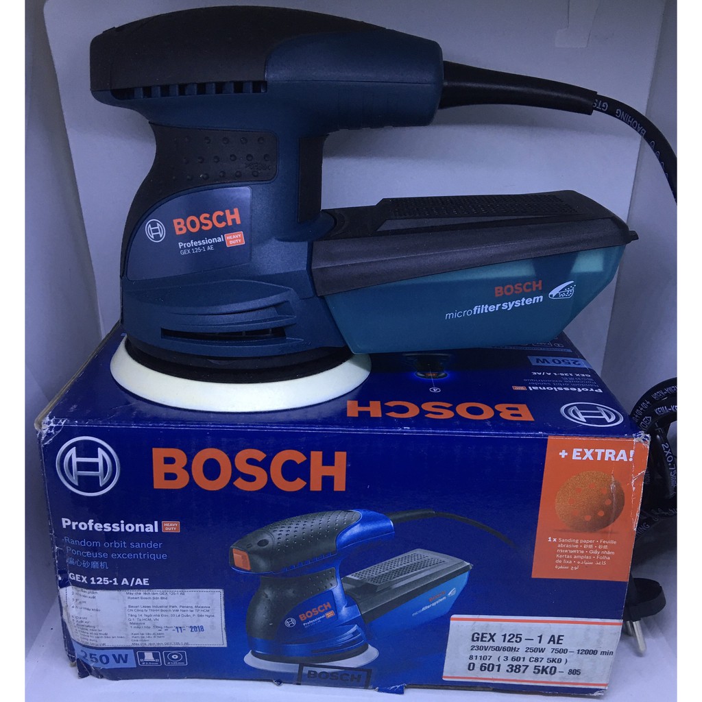 Máy Chà Nhám Rung Tròn Bosch GEX 125-1 AE