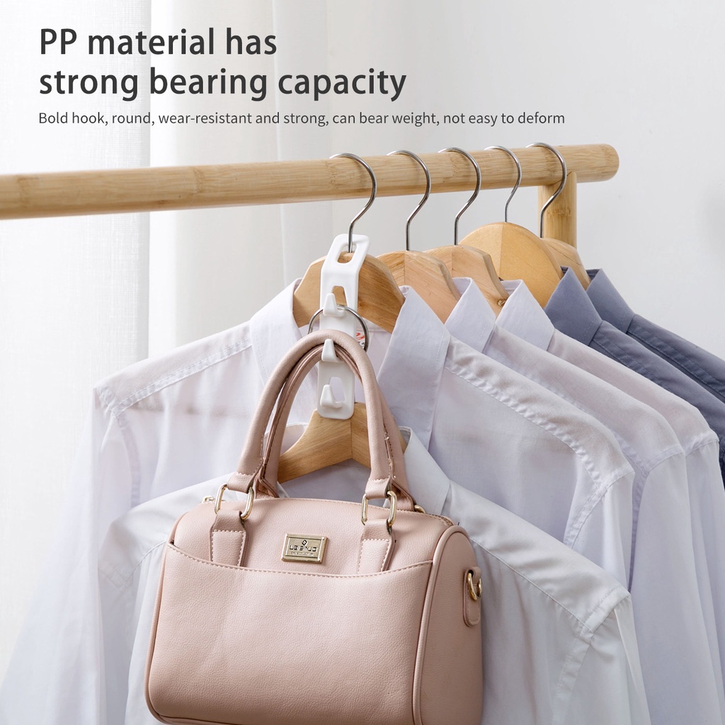 Set giá treo đồ mở rộng JUJIAJIA nhiều móc hỗ trợ tiện lợi dành cho tủ quần áo gia đình