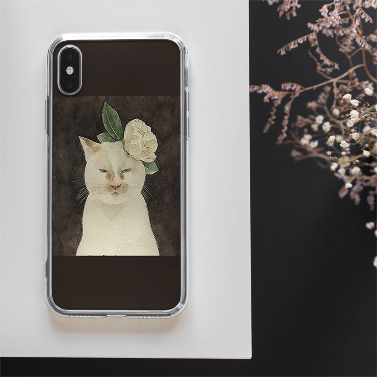 Vỏ ốp nghệ thuật mèo nữ tính TG Case Hàng cao cấp cho các loại Iphone CAT20210040