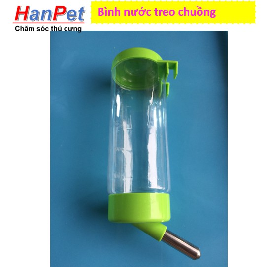 Bình uống nước tự động treo chuồng thú cưng (size lớn 500ml) hanpet 380