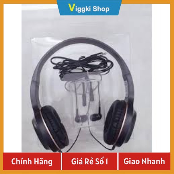 Tai nghe Chụp Tai HoCo W24 Kèm Tai Nghe Nhét Tai 3.5 Cho Điện Thoại Máy Tính Âm Cực Chất Chính Hãng