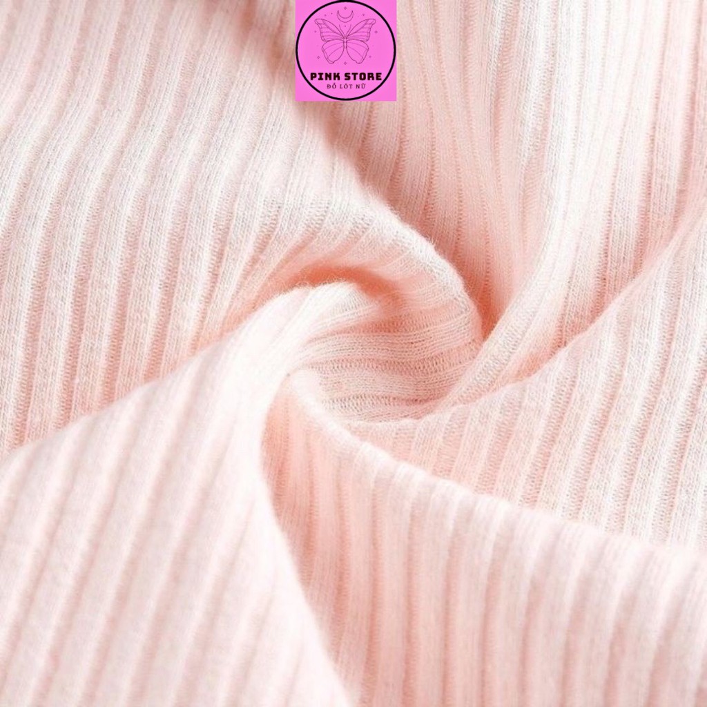Quần Lót Nữ Thun Gân Tăm Kháng Khuẩn Đính Nơ Viền Đen Big Size PINK STORE QL A05 | BigBuy360 - bigbuy360.vn