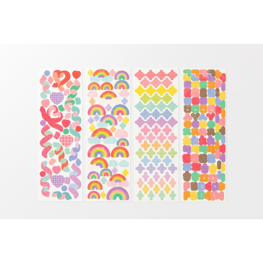 Set 9 Tấm Sticker ARTBOX Hàn Quốc Hologram Lấp Lánh Dễ Thương Phong Bì Màu Hồng